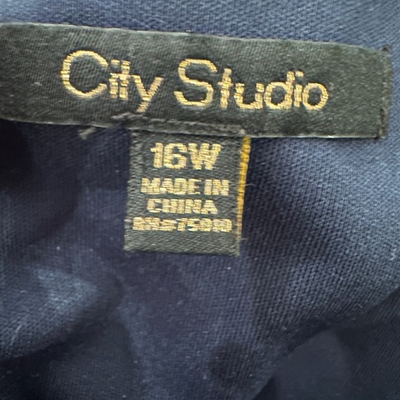 City Studio 16W Navy Mesh Floral Embroidered Fit & Flare Dress - Picture 14 of 16